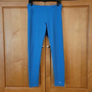 Women's L. L. Bean Boundless Performance Legging Blue Geometric 50+ UPF - M Reg